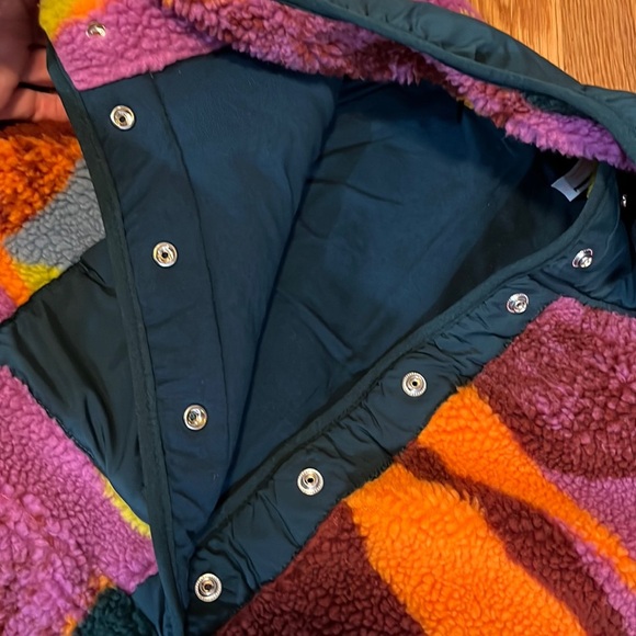 Free People Hit the Slopes Printed Color Block Jacket Size Large NWT - Picture 10 of 15